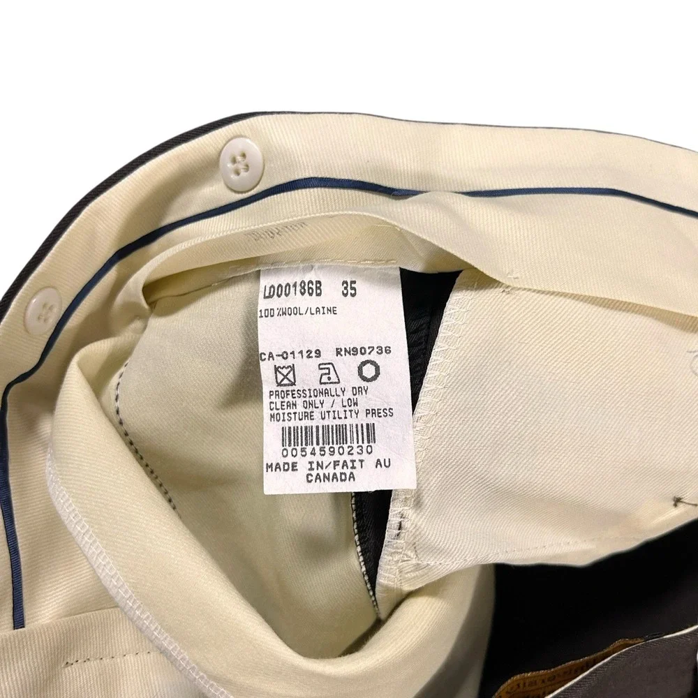 Vintage Ralph Lauren Polo University 36x32 Club Mens Wool Pants Chocolate Brown‎